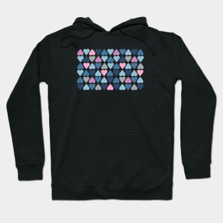 Diamond Hearts Pink Hoodie